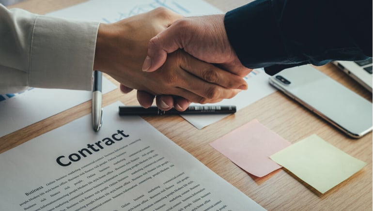 Businessmen shaking hands